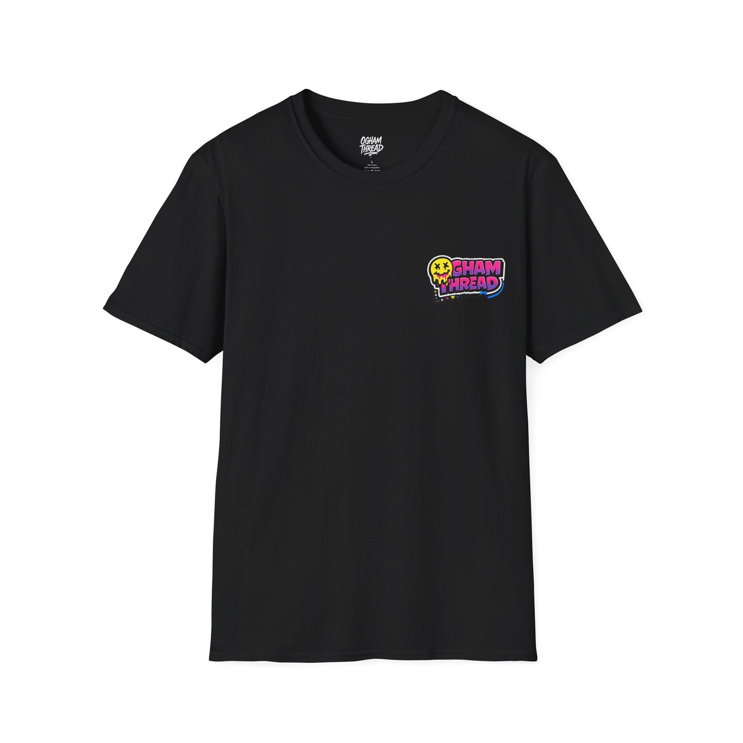 90s Retro Graphic T-Shirt Black — The Craic's 90 Neon Pop Art Tee