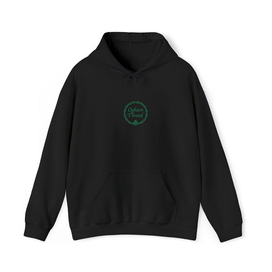 Hooded Sweatshirt - Black and Grey - Signature Ogham Thread Hoodie
