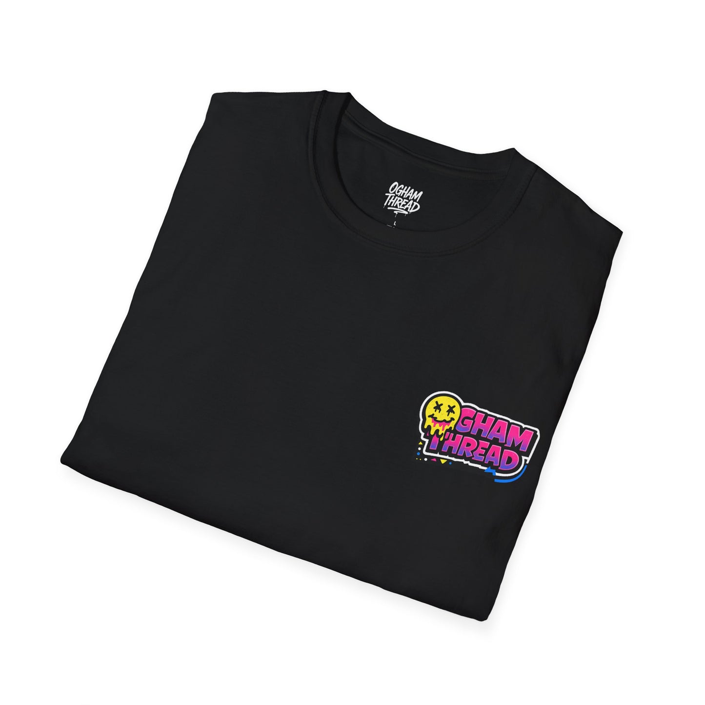90s Retro Graphic T-Shirt Black — The Craic's 90 Neon Pop Art Tee